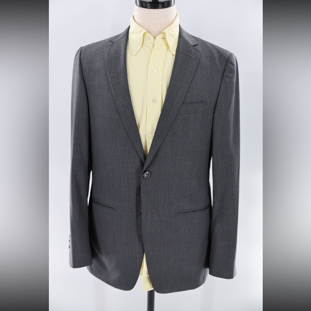 Luxury Bespoke Grey Suit - Vitale Barberis Canonico - 38R Slim